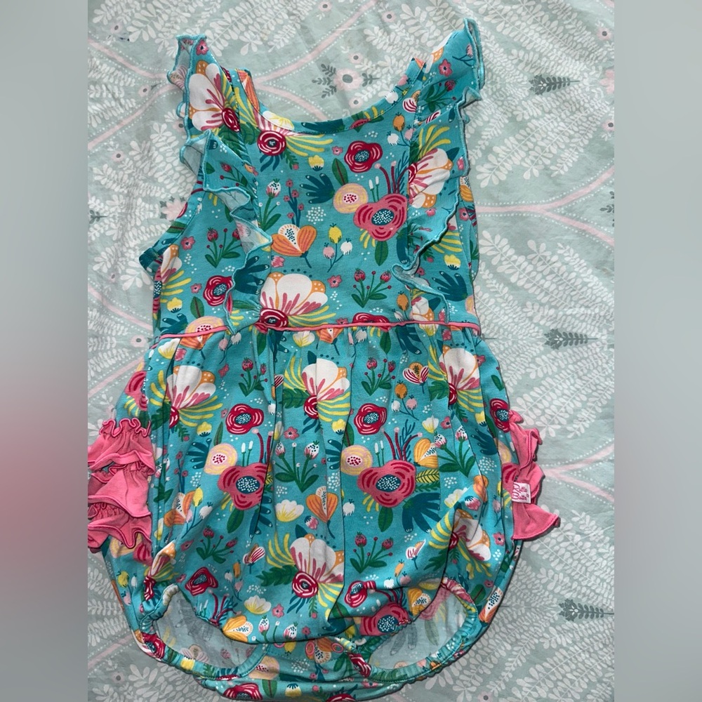 Floral Ruffle Butts Romper